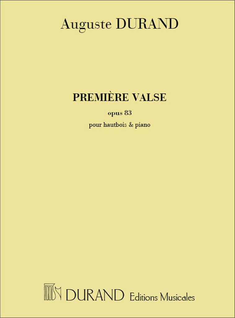 Premiere Valse Opus 83 - Pour Hautbois Et Piano